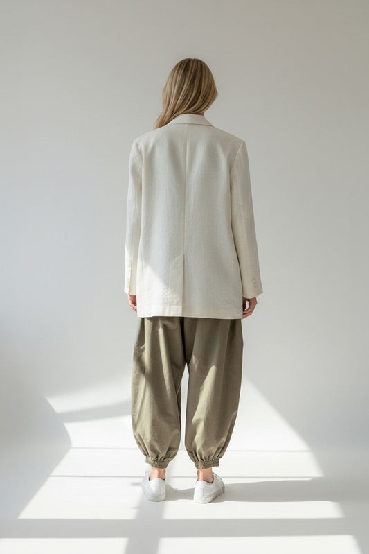 Nomad Oversized Blazer - Salt