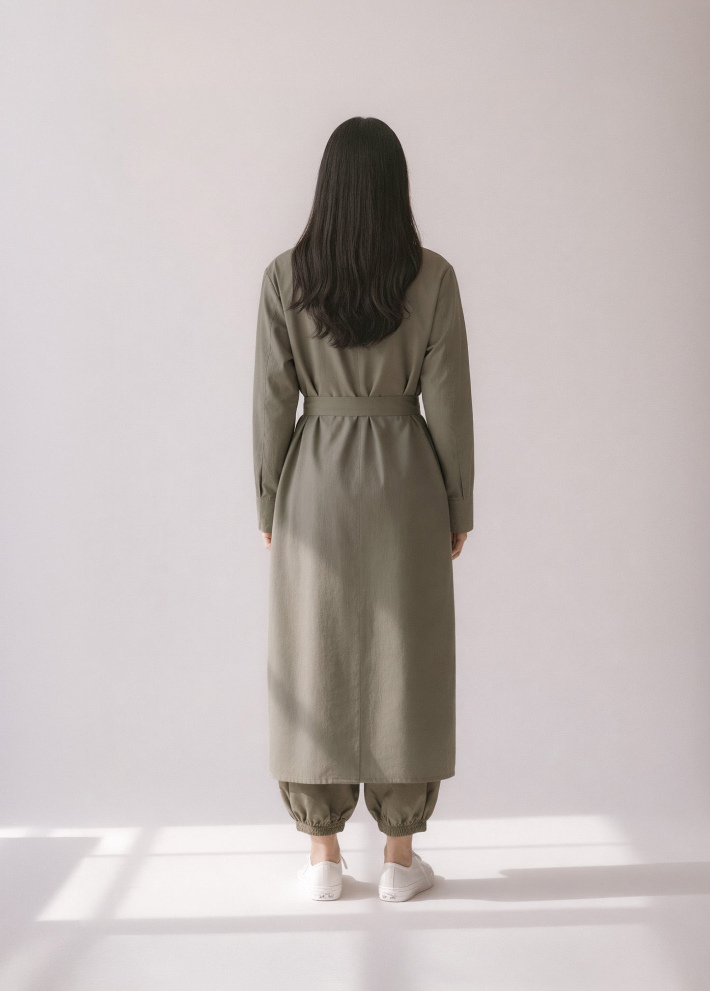 Nomad Maxi Shirt Dress - Olive Mirage