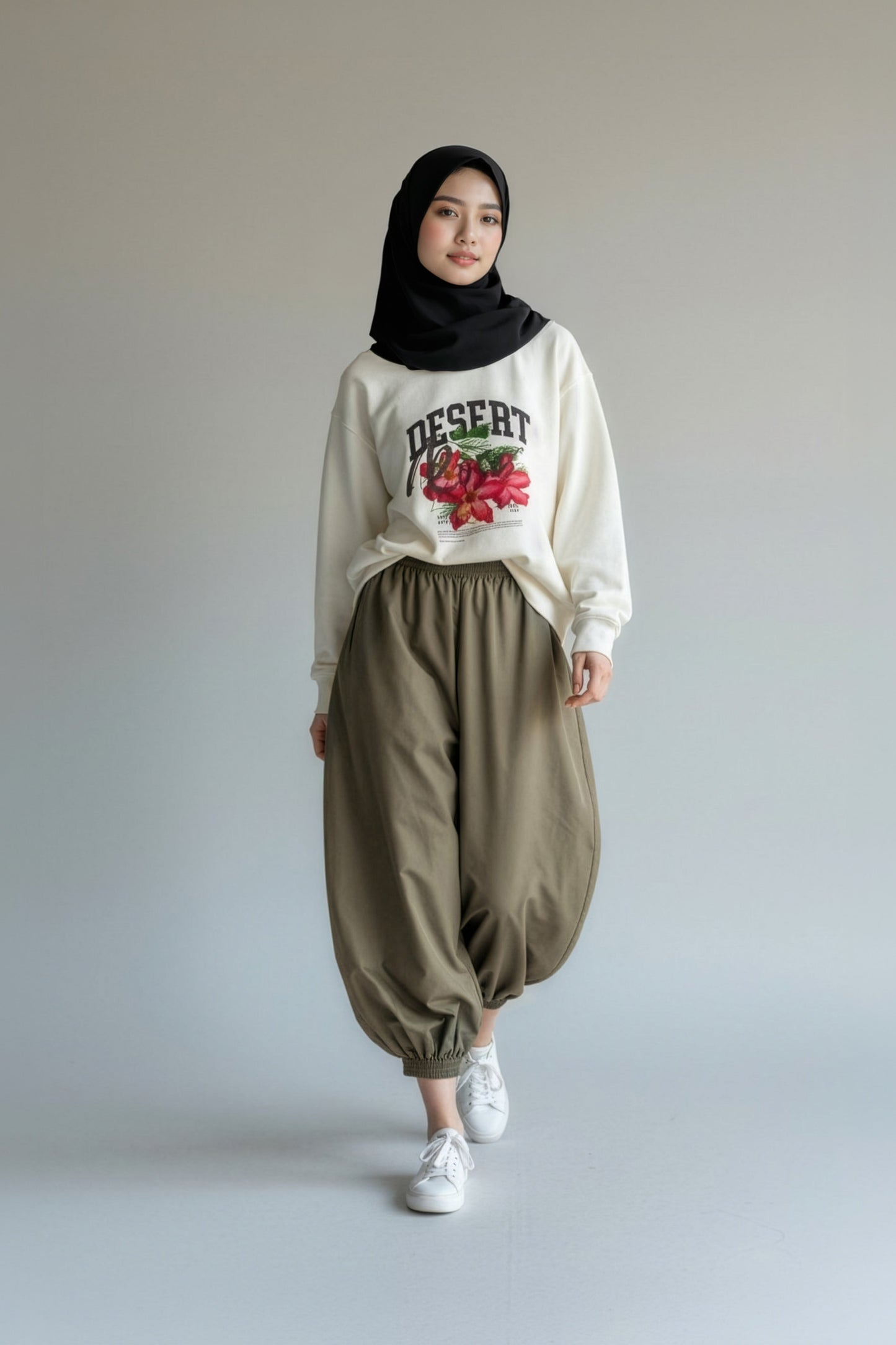 Essential Unisex Sweatshirt - Salt / Desert Rose Art
