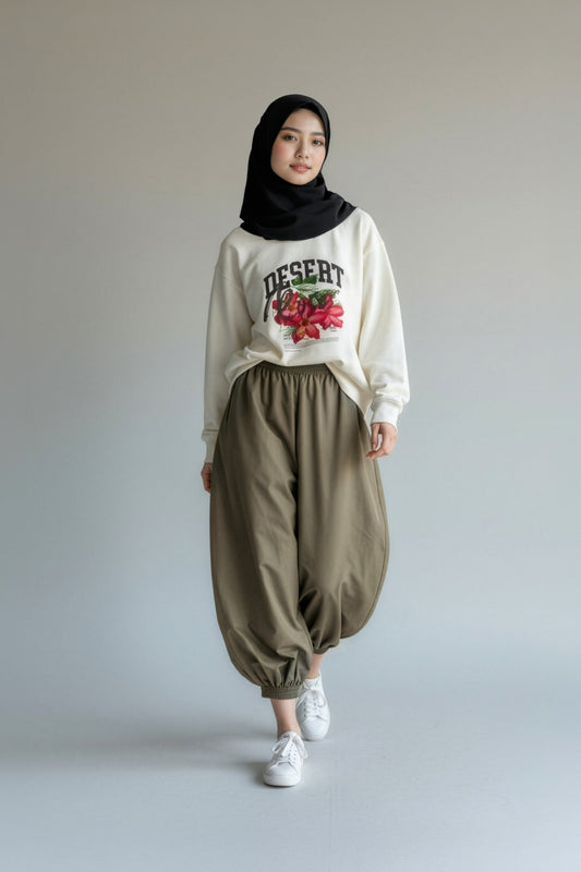 Essential Unisex Sweatshirt - Salt / Desert Rose Art