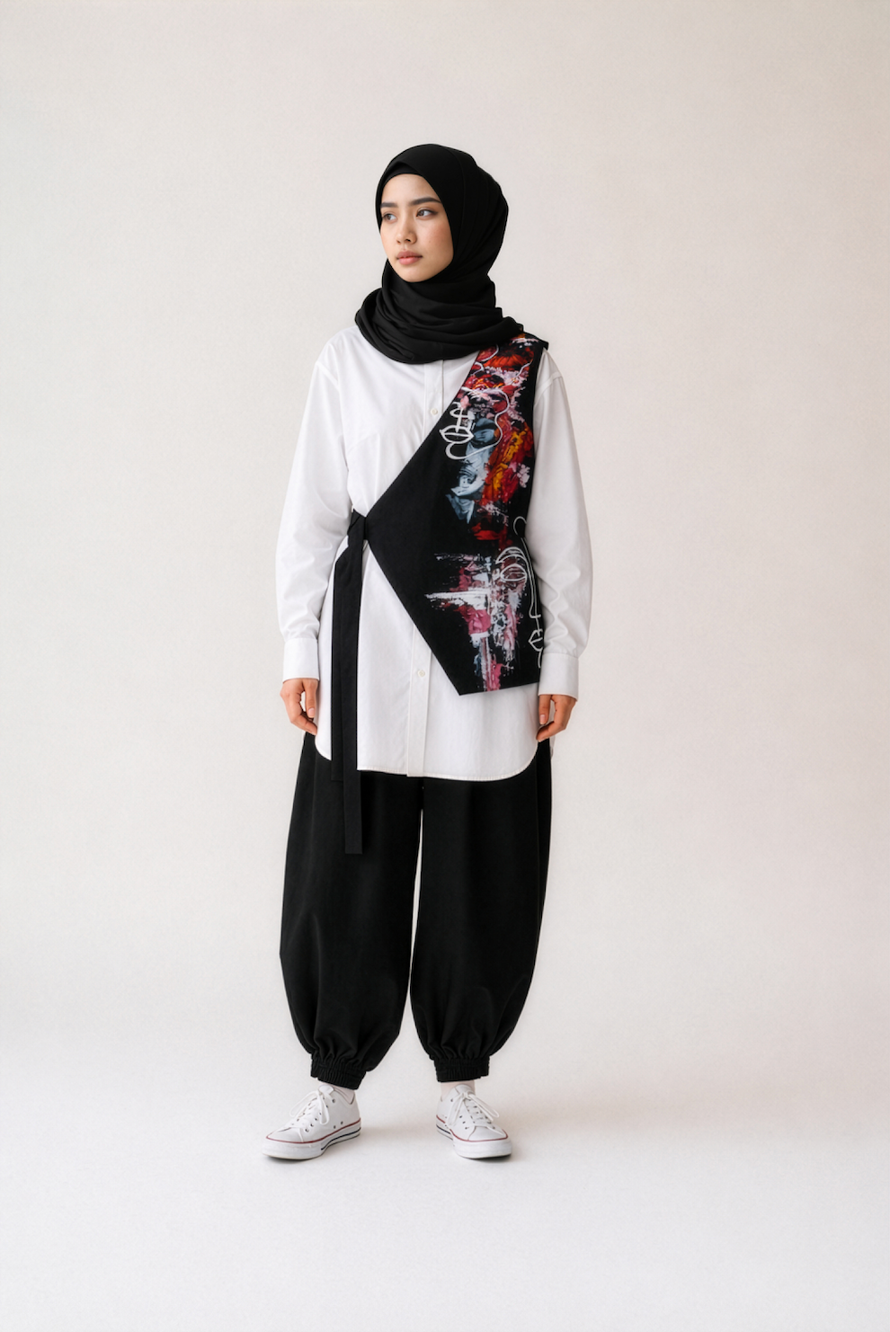 Nomad Asymmetrical Vest - Midnight Dune / Unseen Art