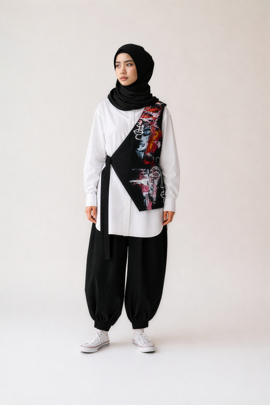 Nomad Asymmetrical Vest - Midnight Dune / Unseen Art